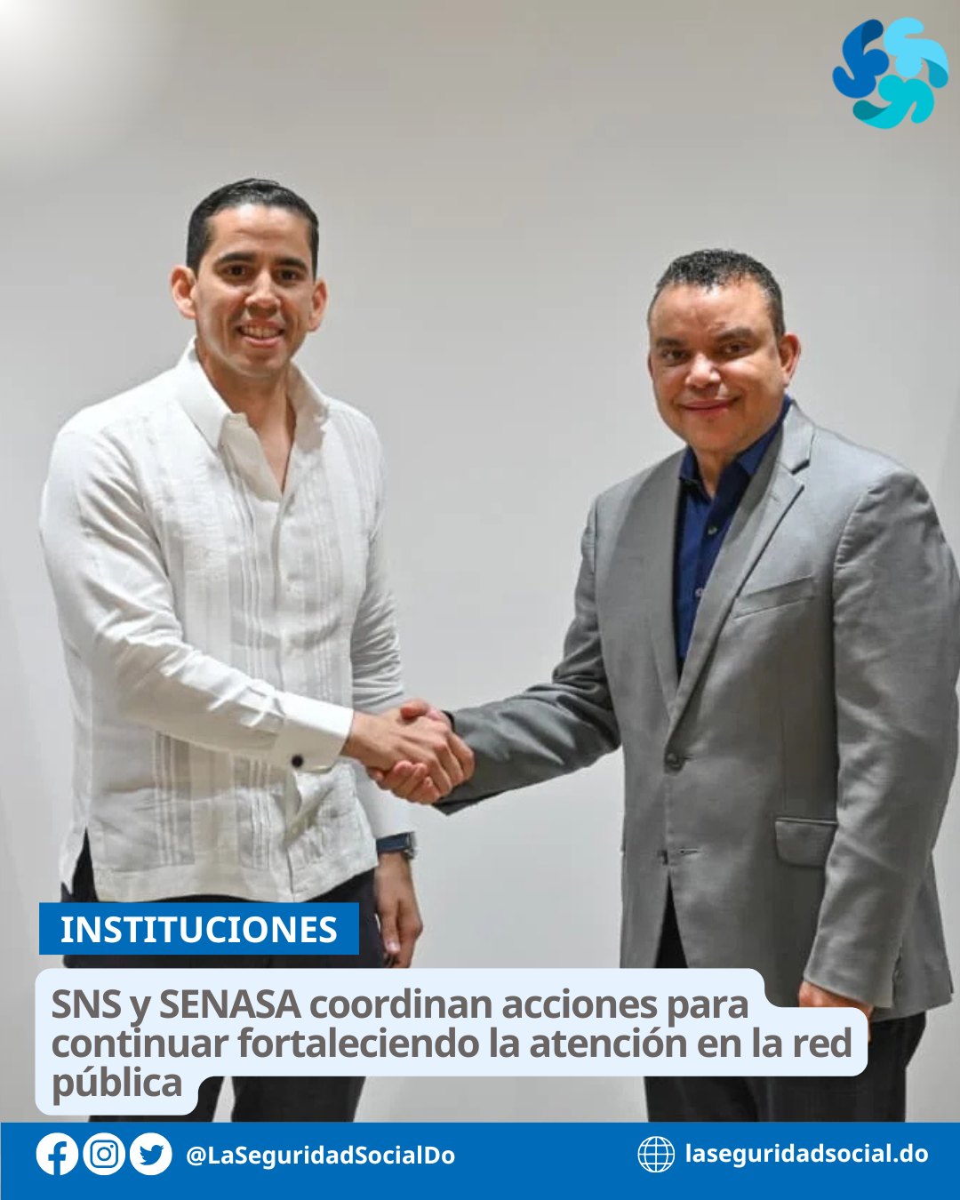 El SNS y SeNaSa coordinan acciones para fortalecer la atención médica, la eficiencia y la sostenibilidad del sistema público de salud en la República Dominicana.
Las autoridades acordaron reforzar la fiscalización, mejorar la facturación y avanzar en una agenda conjunta para elevar la calidad de los servicios que recibe la población.
Leer más en https://laseguridadsocial.do/sns-y-senasa-coordinan-acciones-para-continuar-fortaleciendo-la-atencion-en-la-red-publica/
#LaSeguridadSocialDo @LaSeguridadSocialDo @snsrdo @arssenasard #SNS #SeNaSa #SaludPública #SistemaDeSalud #RepúblicaDominicana @dredwardguzman @dr.juliolandron . El SNS y SeNaSa coordinan acciones para fortalecer la atención médica, la eficiencia y la sostenibilidad del sistema público de salud en la República Dominicana.
Las autoridades acordaron reforzar la fiscalización, mejorar la facturación y avanzar en una agenda conjunta para elevar la calidad de los servicios que recibe la población.
Leer más en https://laseguridadsocial.do/sns-y-senasa-coordinan-acciones-para-continuar-fortaleciendo-la-atencion-en-la-red-publica/
#LaSeguridadSocialDo @LaSeguridadSocialDo @snsrdo @arssenasard #SNS #SeNaSa #SaludPública #SistemaDeSalud #RepúblicaDominicana @dredwardguzman @dr.juliolandron .
