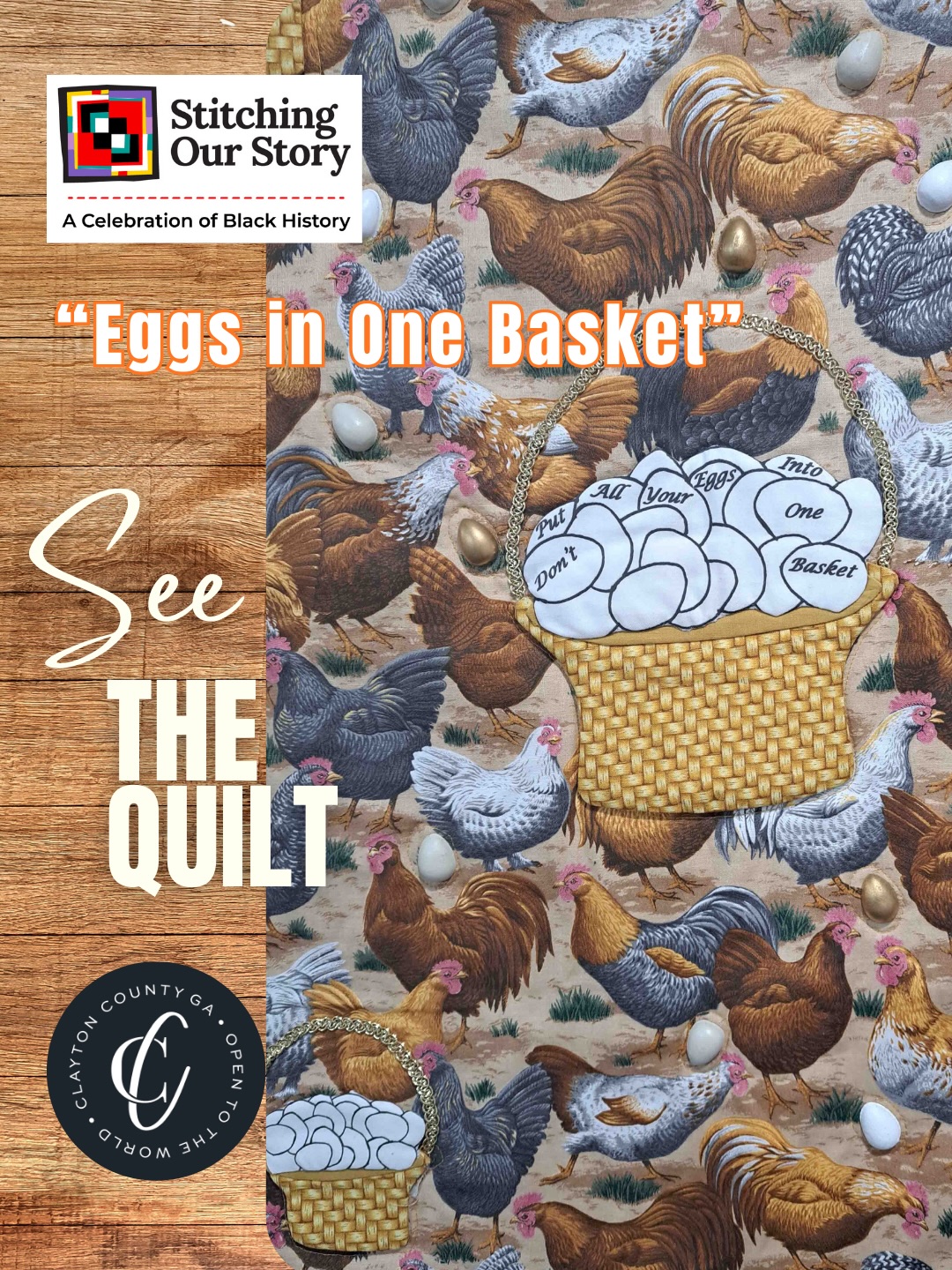 Meet Carolyn W. White, an award-winning art quilter whose work reflects a lifelong pursuit of knowledge, history, and creative expression. With more than 59 years of sewing experience and quilting since 2006, Carolyn’s journey began after joining the Brown Sugar Stitchers Quilt Guild in Atlanta—where her artistic voice flourished.
Her quilts have been exhibited across metro Atlanta and throughout Georgia, earning multiple prizes and ribbons. Her powerful piece Awestruck Before an Unforgettable Nubian Queen – From Gee’s Bend to Royalty (2021) won Best of Show at the Atlanta Quilt Festival and now lives in the permanent collection of the High Museum. Another standout work, Three Great Leaders in the Struggle for Freedom, also earned Best of Show in 2023.
At Stitching Our Story, Carolyn shares multiple thought-provoking quilts, including:
🧵 Eggs in One Basket
🧵 Equality – Heed the Message
🧵 Dwennimmen – Ram’s Horns
🧵 Silver Linings
Each piece invites reflection on culture, resilience, leadership, and Black history—stitched together through decades of lived experience, artistic mastery, and storytelling.
📍 See Carolyn White’s quilts and many more in person at Stitching Our Story: A Celebration of Black History.
125 N. Main Street, Jonesboro, GA
Open every Thursday – Saturday
10 AM to 4 PM until February 28.
#StitchingOurStory #SeeClaytonCountyGA #ClaytonCountyGA #quiltshow #BlackHistory